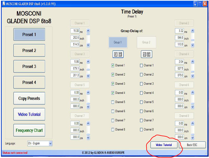 Gladen dsp 6to8 control panel 13